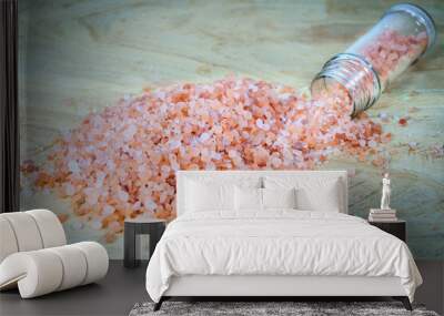 Himalayan salt pink weight loss diet healthy, Himalayan salt Originated in the Himalayas in Pakistan. It has a pink color because it contains iron oxide. Wall mural