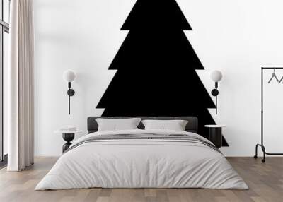 Christmas tree icon Wall mural