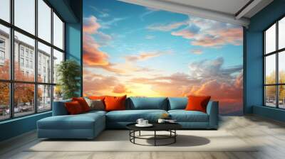 Sunset sky with clouds Wall mural