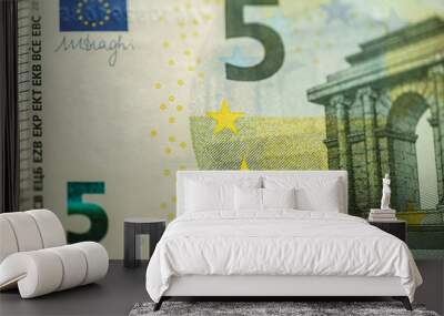 Closeup Euro Money Banknotes Wall mural