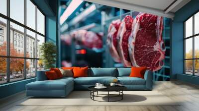 Different parts of Wagyu beef Adding texture to modern cabinets Storing meat in the cabinet Wall mural