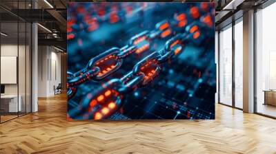 Digital currency transactions on a blockchain network Wall mural