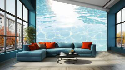 Textured blue water in the pool Wall mural