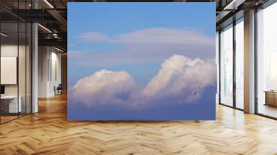 Blue sky with clouds background Wall mural