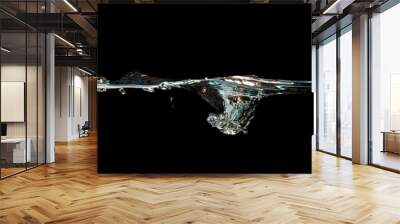 water on dark, water isolated black background Wall mural