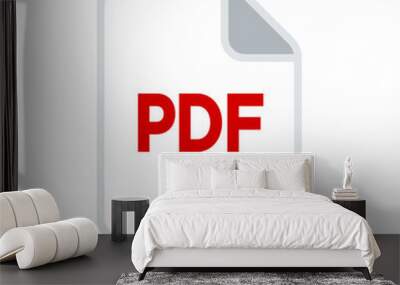 pdf file icon design vector template Wall mural