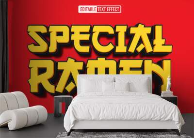 Editable 3d text style effect - Special Ramen text effect Template Wall mural