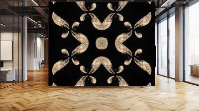 3D wooden ornamental creative design carving art  Wall mural