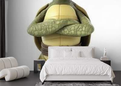 A cartoon turtle character standing confidently with arms crossed. Wall mural