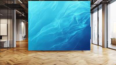 Abstract underwater scene with figures, evoking tranquility and exploration. Wall mural