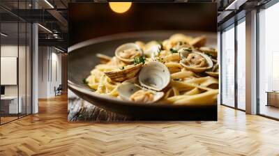 Delicious Clam Pasta Dish Wall mural