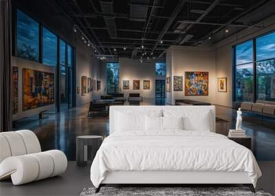 Modern Art Gallery Interior Wall mural