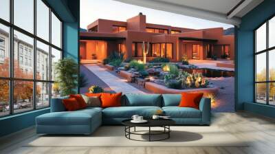 Modern Southwestern Desert Home Wall mural