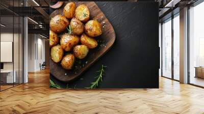 Roasted Potatoes with Rosemary and Salt Wall mural