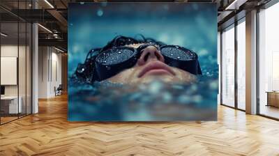 Swimmer with Goggles Wall mural