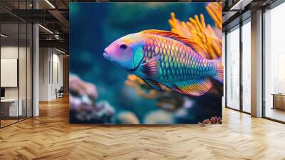 Vibrant Rainbow Fish Wall mural