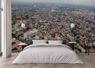 Yogyakarta City view, aerial photography Wall mural