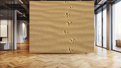 Footprints in the sand Wall mural