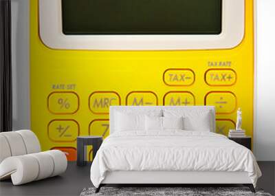 Bright calculator on white background Wall mural