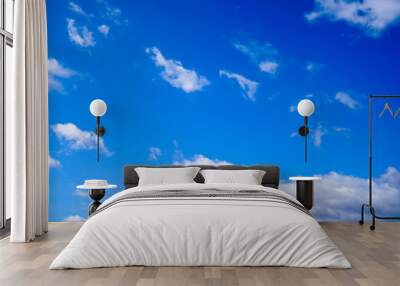 Clearly beautiful blue sky with unique cloud. Wall mural