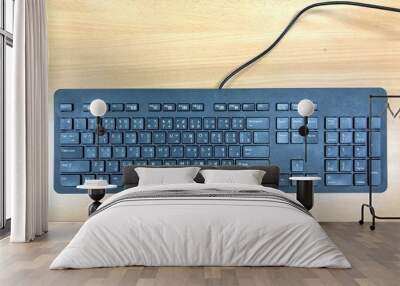 Computer keyboard on the table  Wall mural