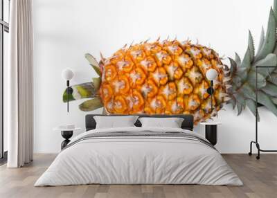 Pineapple fresh fruit isolated on white background. Wall mural