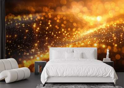 abstract technology background gold color  Wall mural