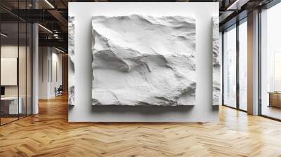 Textured box frames on a clean white background showcasing depth and simplicity for elegant display and artistic presentation Wall mural