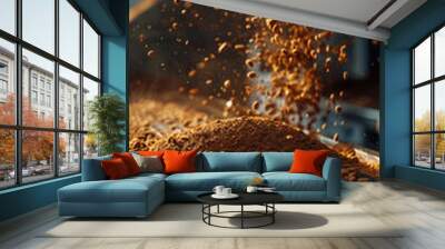 A futuristic space cocoa powder processing plant,generative ai Wall mural