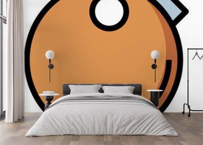 Bomb line icon,linear,outline,graphic,illustration Wall mural