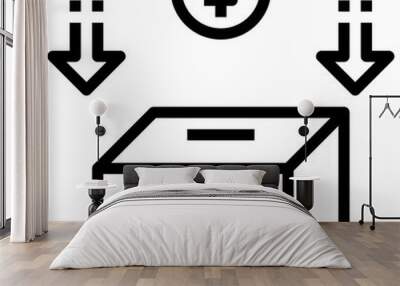 love line icon,linear,outline,graphic,illustration Wall mural