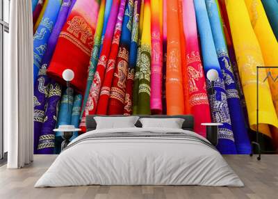 Colorful Sari background Wall mural