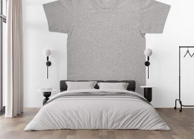  Grey t shirt isolated on white background.
 Wall mural