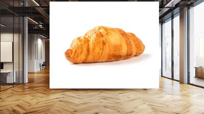 Croissant isolated on white background Wall mural