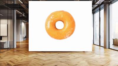 Donut isolated on white background.top view Wall mural