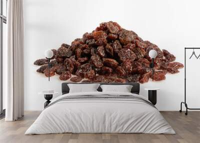 Pile of raisins isolated on white background. Wall mural