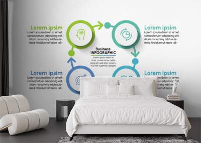 Business circle. timeline infographic icons designed for abstract background template milestone element modern diagram process technology digital marketing data presentation chart Vector Wall mural