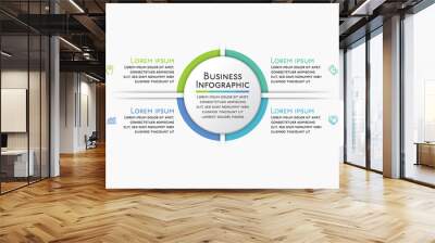 Business circle. timeline infographic icons designed for abstract background template milestone element modern diagram process technology digital marketing data presentation chart Vector Wall mural