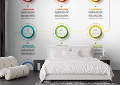 Business data visualization. timeline infographic icons designed for abstract background template milestone element modern diagram process technology digital marketing data presentation chart Vector
 Wall mural