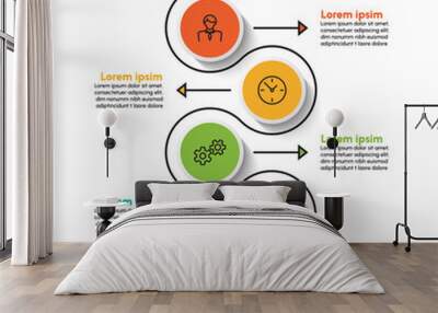 Business data visualization. timeline infographic icons designed for abstract background template milestone element modern diagram process technology digital marketing data presentation chart Vector Wall mural
