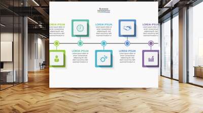 Business data visualization. timeline infographic icons designed for abstract background template milestone element modern diagram process technology digital marketing data presentation chart Vector
 Wall mural