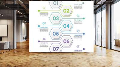 Business data visualization. timeline infographic icons designed for abstract background template milestone element modern diagram process technology digital marketing data presentation chart Vector Wall mural