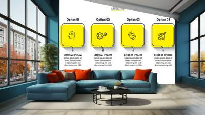 Business data visualization. timeline infographic icons designed for abstract background template milestone element modern diagram process technology digital marketing data presentation chart Vector Wall mural