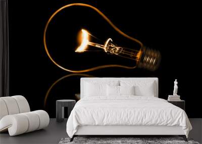 old style incandescent bulbs Wall mural