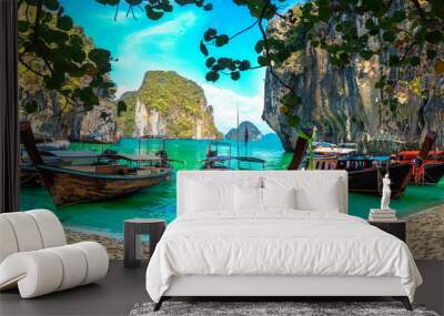 Blue water at  Lao Lading island, Krabi Province, Thailand(Paradise) Wall mural