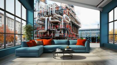 Refinery, Industry oil and gas tube plant Wall mural