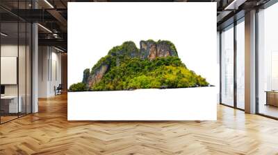 Separate the islands in the sea on a white background. Pig Island Room, Krabi Province Wall mural