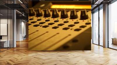 Sound control panel In the professional recording room,close-up
 Wall mural