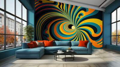 Psychedelic Twist Background Wall mural