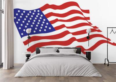 American flag vector color Wall mural